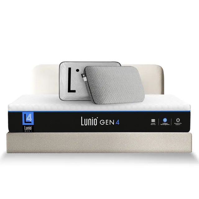 【Lunio】Gen4石墨烯單人3尺乳膠床＋枕(7層機能設計 全新升級 加倍好睡)