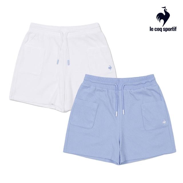 【LE COQ SPORTIF 公雞】休閒潮流針織休閒短褲 女款-2色-LKT82288