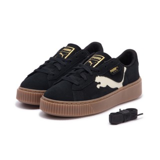 【PUMA】Suede Platform Cutout Wns 麂皮 黑 休閒鞋 運動 女 穿搭(39723301 ∞)