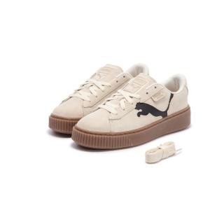 【PUMA】Suede Platform Cutout Wns 麂皮 米白黑 休閒鞋 運動 女 穿搭(39723302 ∞)