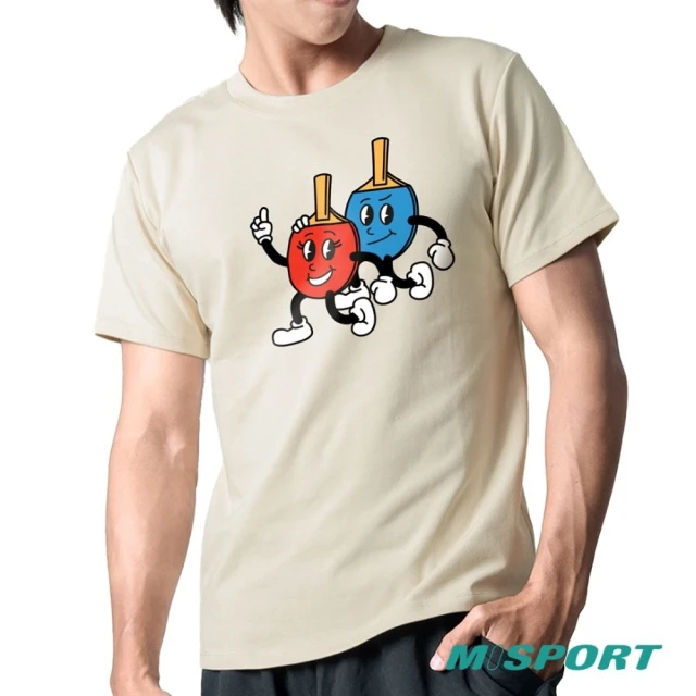 【MISPORT 運動迷】台灣製 運動上衣 T恤-最佳拍檔-球拍朋友(MIT立體機能棉衣 排汗衣)