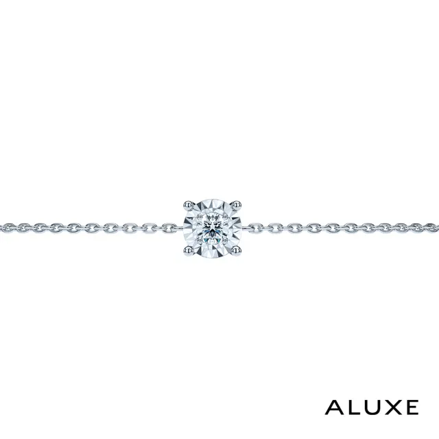 【ALUXE 亞立詩】14K金 鑽石手鍊 閃耀單鑽 閃耀系列 BR2218(50分視覺效果)