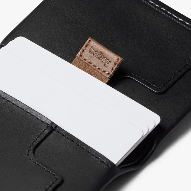 【Bellroy】官方直營 Slim Sleeve 真皮翻蓋鈔票錢包(經典黑/皮夾/包配件)