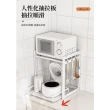 【慢慢家居】層距無段調-下層可抽拉微波爐電器置物架(40面寬)