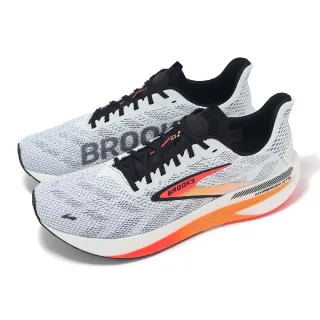 【BROOKS】競速跑鞋 Hyperion GTS 2 男鞋 灰 橘 回彈 輕量 氮氣中底 運動鞋(1104331D443)