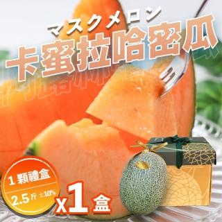 【果樹寶石】溫室卡蜜拉橘肉大顆哈密瓜1入禮盒x1盒（2.5斤/顆）(下單才採最新鮮 農場常溫直送)(中秋禮盒)