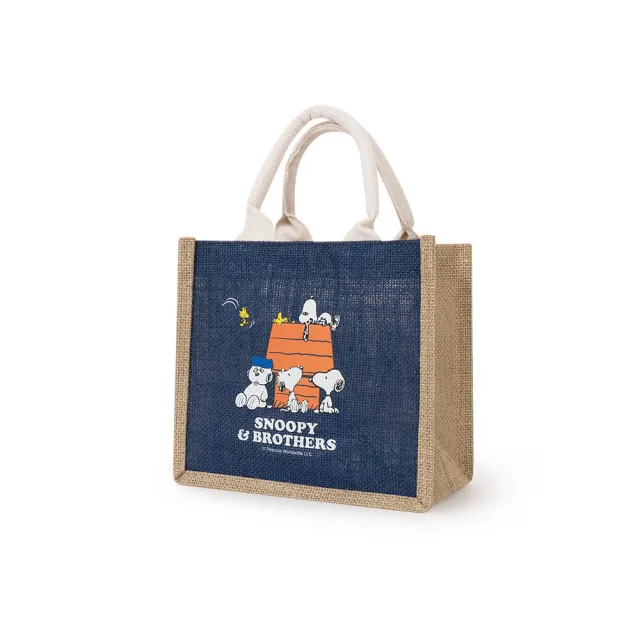 【Kiiwi O！官方直營】Snoopy 史努比聯名款．簡約棉麻提袋 多色選(史努比/棉麻提袋/購物袋/耐用/環保)