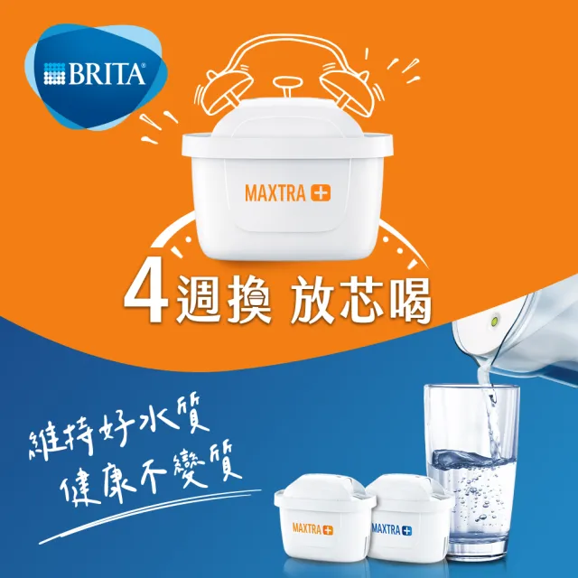 【BRITA】官方直營 MAXTRA Plus 濾芯-全效型(12入裝)贈Marella 3.5L馬利拉濾水壺(共1壺13芯)