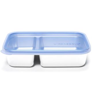 【美國優康 U-Konserve】透過 LFGB 食品安全等級認證 / CPSIA 檢驗不鏽鋼分隔便當盒 825ml 宇宙藍(UKR005)