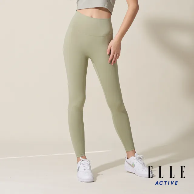 【ELLE ACTIVE】女款 舒適彈力瑜珈褲-淺綠色(EA24M2W3701#41)