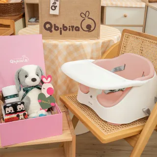 【Qbibiya】豪華系列-好時光餐椅組(寶寶滿月彌月禮祝福生日禮)