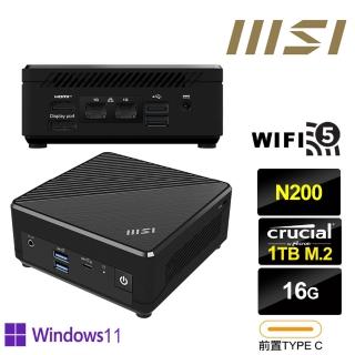 【MSI 微星】CubiN 四核心{戰鬥神官P} Win11Pro迷你電腦(N200/16G/1TB M.2)