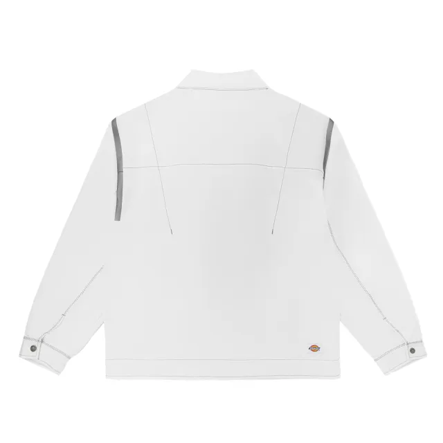 【Dickies】男款白色撞色壓線設計寬鬆休閒夾克｜DK010936C4D