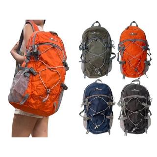 【SNOW.bagshop】後揹包大容量40L可收納防水尼龍(可A4資夾胸扣+安全哨)