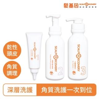 【髮基因】乾性頭皮問題調理組(毛孔大掃除凝膠+修護洗髮水慕斯+冰鎮護理素)