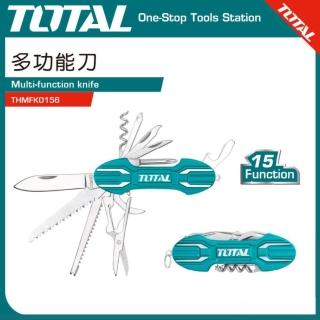 【TOTAL】多功能刀 15PCS THMFK0156(多功能折疊刀 美工刀 小刀 鋸子)
