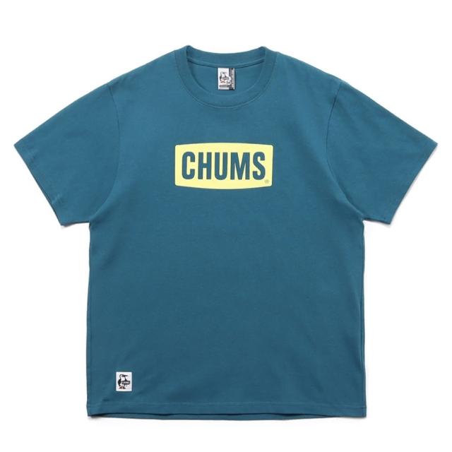 【CHUMS】CHUMS 休閒 男 女 CHUMS Logo T-Shirt短袖上衣 藍綠(CH012277T001)