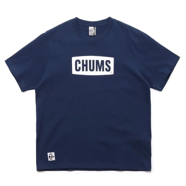 【CHUMS】CHUMS 休閒 男 女 CHUMS Logo T-Shirt短袖上衣 深藍/白(CH012277N034)