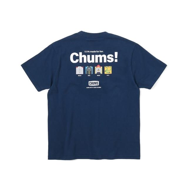 【CHUMS】CHUMS 休閒 男 女 Anti-Bug 100% Made For Fun T-Shirt短袖上衣 防蟲  深藍(CH012380N001)