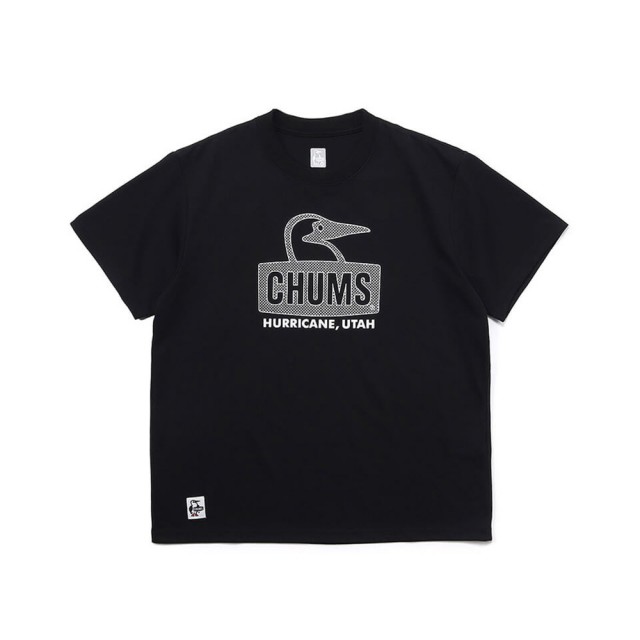 【CHUMS】CHUMS 休閒 男 女 Booby Face Work Out Dry T-Shirt快乾短袖上衣  黑色(CH012375K001)