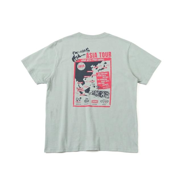 【CHUMS】CHUMS 休閒 男 女 CHUMS Asia Tour T-Shirt短袖上衣  草綠(CH012365M076)