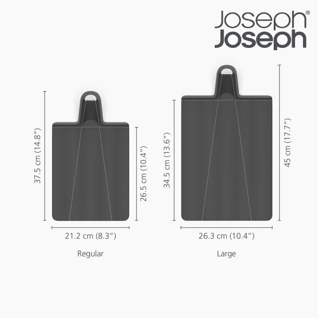 【Joseph Joseph】Chop2Pot系列 輕鬆倒砧板-黑(大)