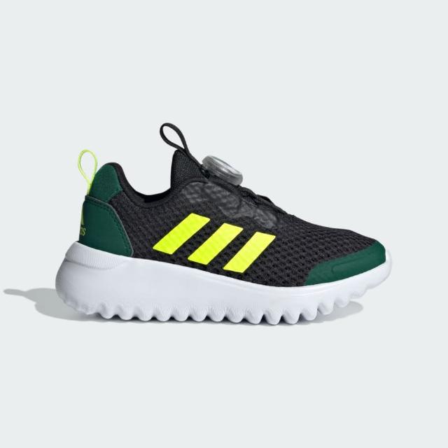 【adidas 愛迪達】Activeflex Boa 3.0 K 中童 慢跑鞋 運動 休閒 緩震 黑 螢黃(ID3377)