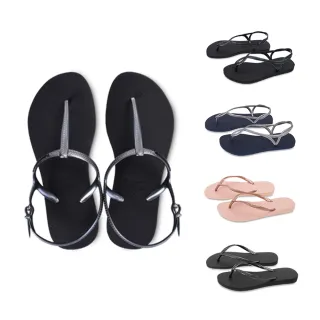 【havaianas 哈瓦仕】女拖鞋 Luna Slim Freedom 經典女款涼拖鞋 雨天必備防水(巴西 夾腳拖 涼拖鞋任選)