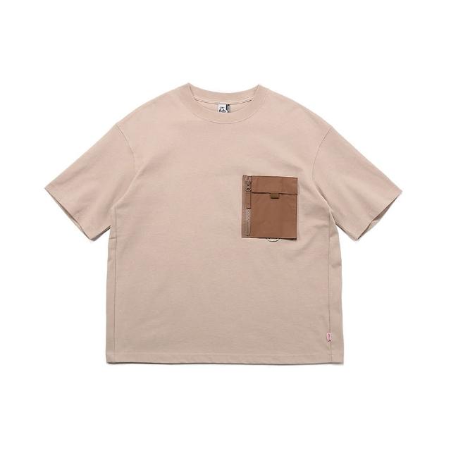 【CHUMS】CHUMS 休閒 男 女 Heavy Weight Zip Pocket T-Shirt短袖上衣 米灰色(CH012358G057)