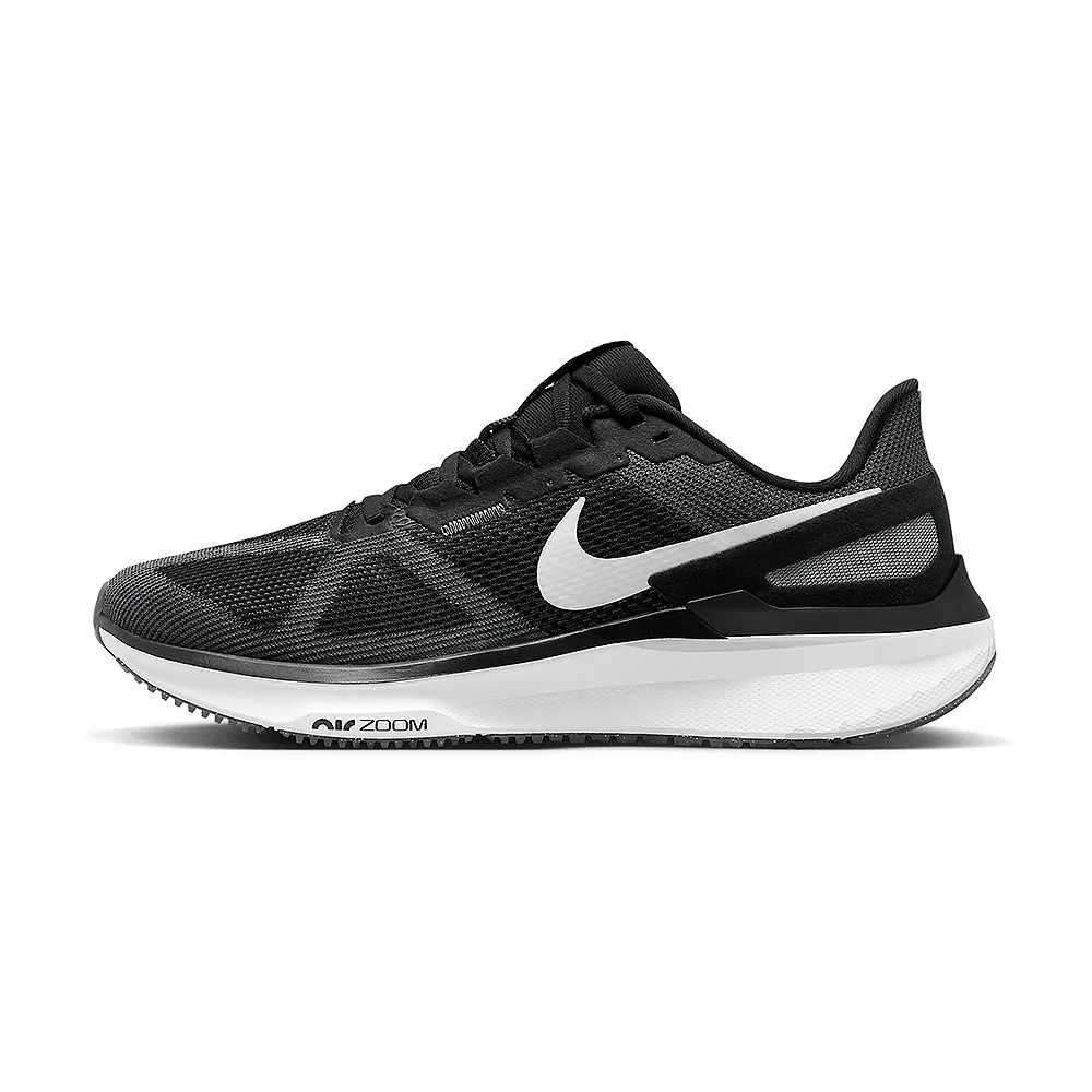 【NIKE 耐吉】Air Zoom Structure 25 男鞋 黑白色 訓練 網布 緩震 運動 慢跑鞋 DJ7883-002