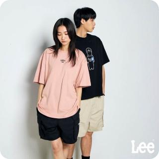【Lee】男女同款 短袖T恤 / 俏皮滑板BUDDY LEE 石英粉 男女共版(LB402053189)