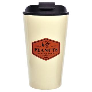 【大西賢製販】SNOOPY 史努比 溫保冷附蓋不鏽鋼隨行杯 300ml 鬍子 白色(餐具雜貨)