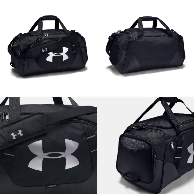 【UNDER ARMOUR】健身包 Undeniable 3 Medium Duffle Bag 黑銀 可調背帶 旅行袋 UA(1300213001)