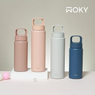 【WOKY 沃廚】輕芯鈦瓷提手運動保溫瓶600ml