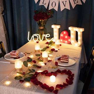 驚喜燭光氣氛佈置LOVE燈飾組1組(氣球 派對 佈置 告白 七夕 情人節 求婚 佈置)