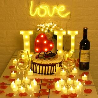 浪漫驚喜告白I LOVE YOU燈飾組1組(求婚氣球 派對氣球 求婚佈置 氣球佈置 情人節 告白)