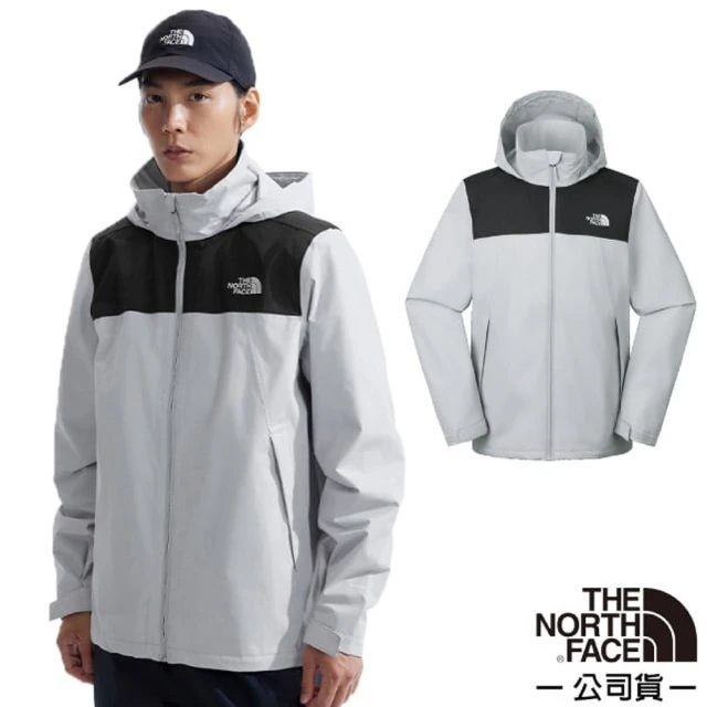 The North Face 男 NEW SANGRO DRYVENT 輕薄款 防風防潑水可調節連帽外套.風衣(88FR-C3F 星塵灰 N)