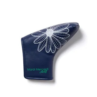 【MARDI MERCREDI】L型推桿套 藍色 經典小雛菊 高爾夫球系列 BLADE PUTTER COVER DUO FLOWERS