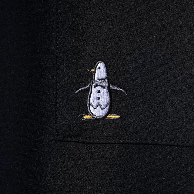 【Munsingwear】企鵝牌 男款黑色精緻剪裁防水彈性高爾夫休閒長褲 MGTE8D02