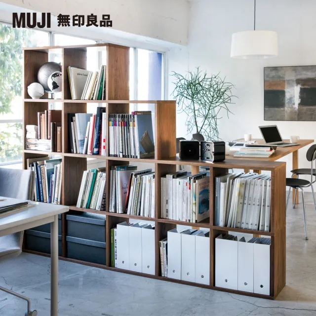 【MUJI 無印良品】自由組合層架/胡桃木/2層/基本組(大型家具配送)