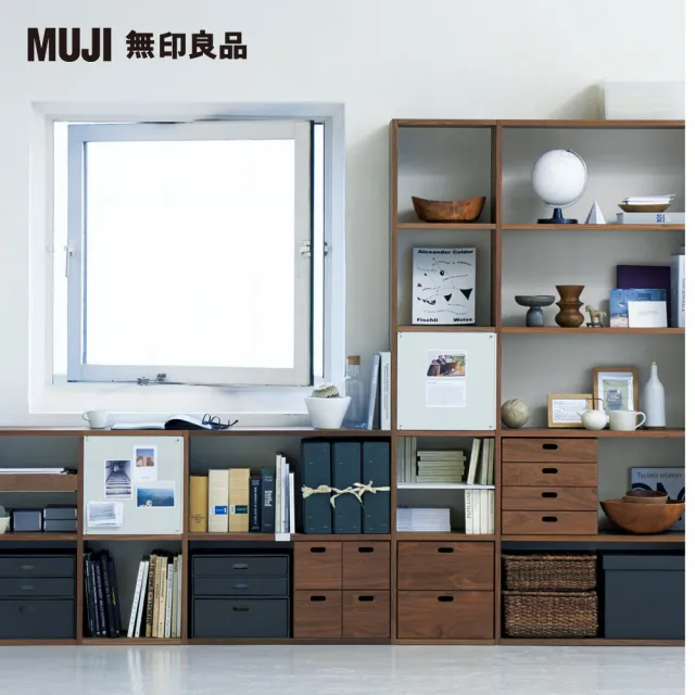 【MUJI 無印良品】自由組合層架/胡桃木/5層/追加用(大型家具配送)