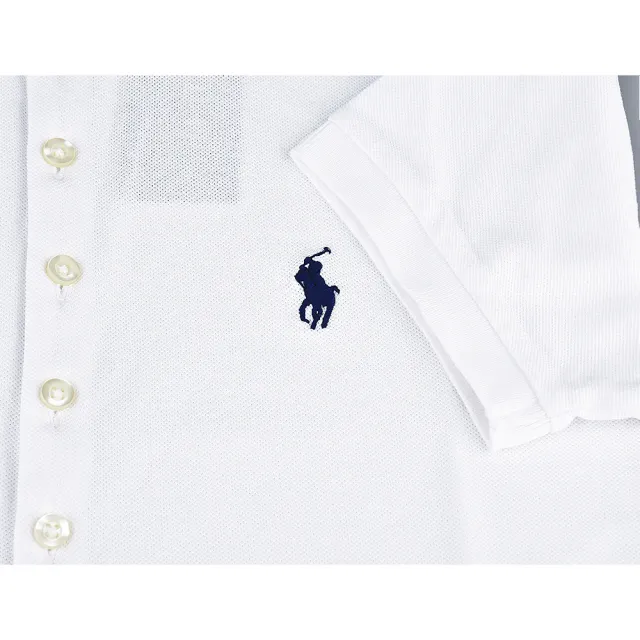 【RALPH LAUREN】POLO RALPH LAUREN  Julie小戰馬LOGO短袖純棉POLO衫(女款/白)