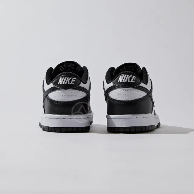 【NIKE 耐吉】Dunk Low GS 女鞋 童鞋 白色 黑色 熊貓 經典 簡約 皮革 運動 滑板 休閒鞋 CW1590-100