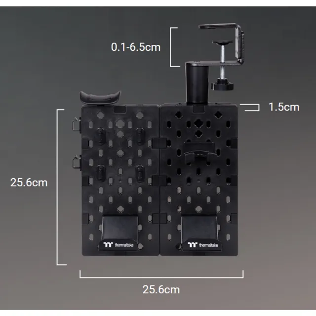 【Thermaltake 曜越】夾桌式拼接收納立架-小 DIY 25.6X25公分(GEA-GDP-DPSBLK-01)