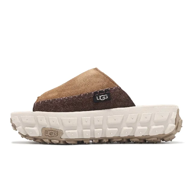 【UGG】拖鞋 W Venture Daze Slide 女鞋 男鞋 栗子棕 麂皮 緩衝 輪胎大底 涼拖鞋(1152680CTC)