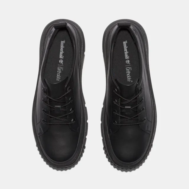 【Timberland】女款黑色皮革休閒鞋(A5PBS015)