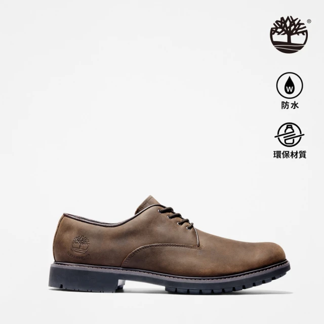 Timberland 男款棕色皮革防水休閒鞋(5550R242)