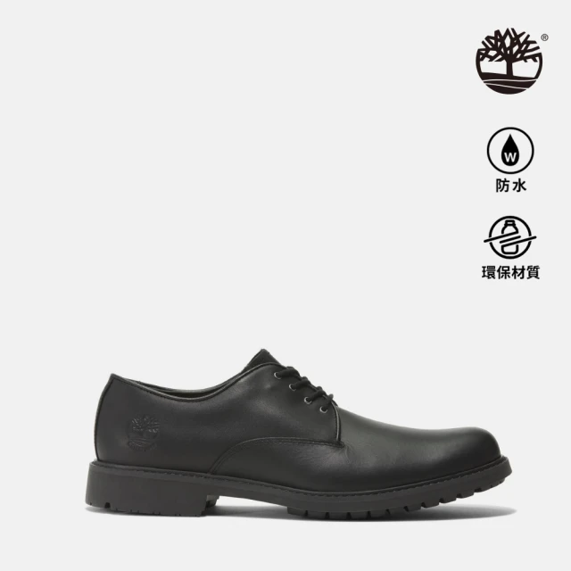 Timberland 男款黑色皮革防水休閒鞋(5549R001)