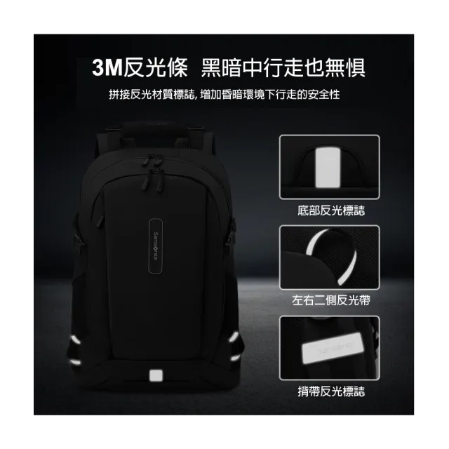 【Samsonite 新秀麗】URBAN-ICT BP4*003 15.6吋 防水筆電後背包- 黑色(筆電包)