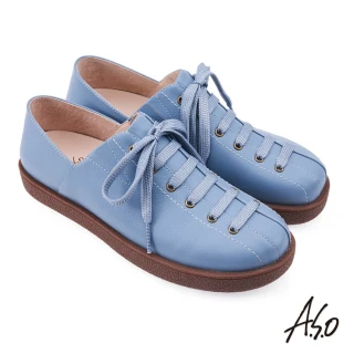 【A.S.O 阿瘦集團】A.S.O健康按摩系列直套休閒饅頭鞋(湖水藍)